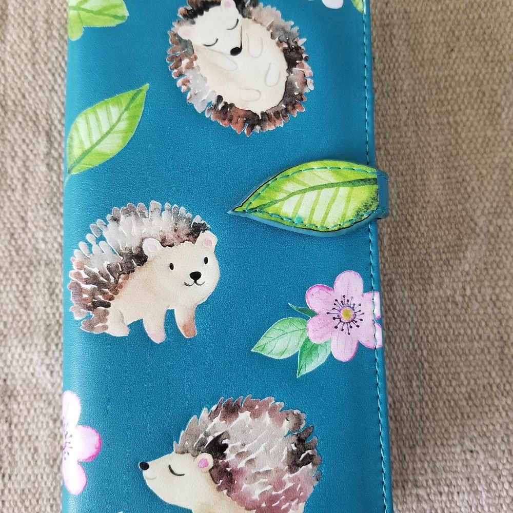 Adorable Hedgehog Shag Wear Large Wallet